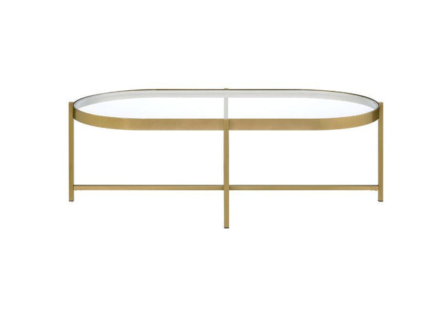 Charrot - Coffee Table - Clear Glass & Gold Finish - Tony's Home Furnishings