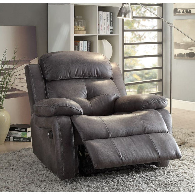 Ashe - Recliner - Gray Polished Microfiber - Tony's Home Furnishings