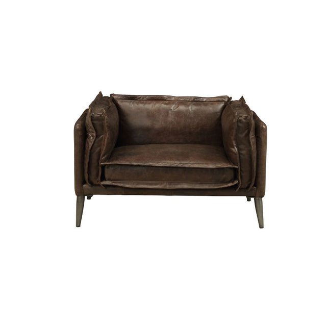 Porchester - Chair - Distress Chocolate Top Grain Leather - Tony's Home Furnishings