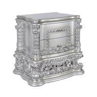 Thumbnail for Valkyrie - Nightstand - PU, Light Gold & Gray Finish - Tony's Home Furnishings
