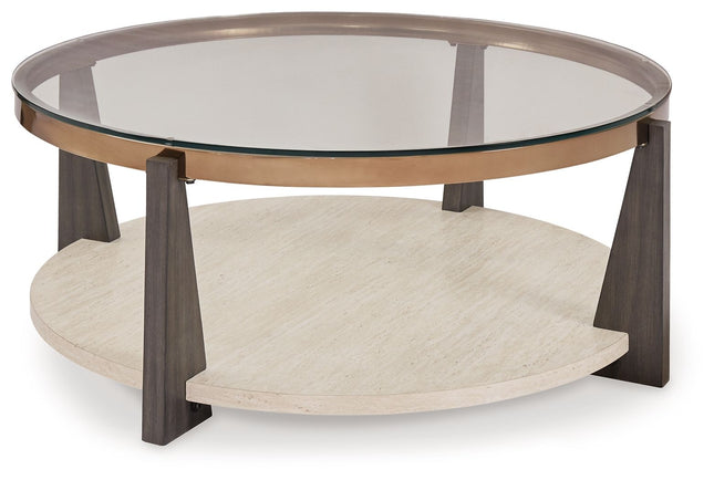 Frazwa - Multi - Round Cocktail Table - Tony's Home Furnishings