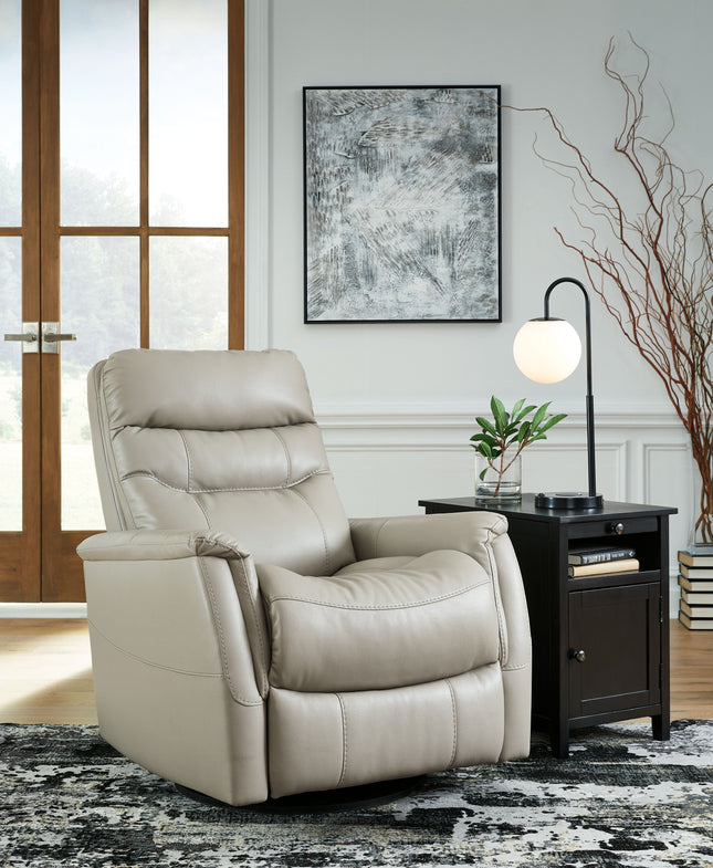 Riptyme - Dove Gray - Swivel Glider Recliner Ashley Furniture 