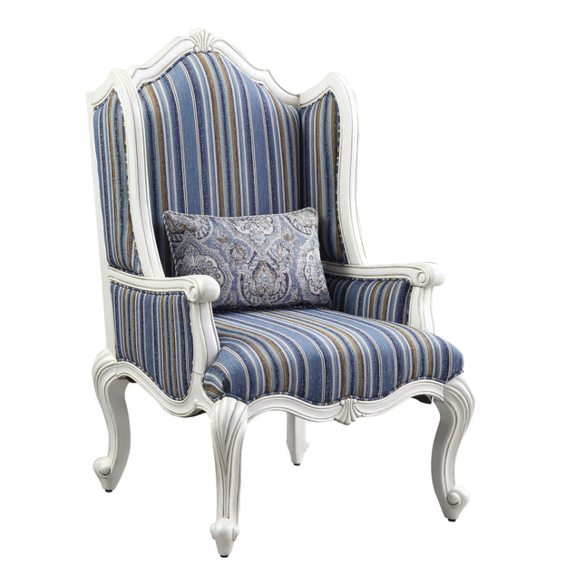 Ciddrenar - Chair - Fabric & White Finish - Tony's Home Furnishings