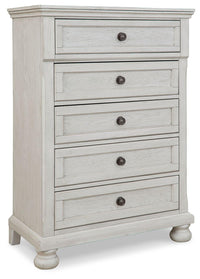 Thumbnail for Robbinsdale - Antique White - Five Drawer Chest - Youth Tony's Home Furnishings Furniture. Beds. Dressers. Sofas.