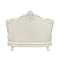 Adara - Loveseat - White PU & Antique White Finish - Tony's Home Furnishings