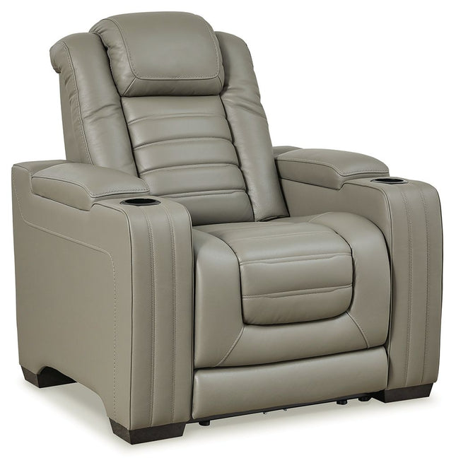 Backtrack - Gray - Pwr Recliner/Adj Headrest Signature Design by Ashley® 