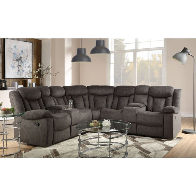 Rylan - Sectional Sofa - Dark Brown Fabric - Tony's Home Furnishings