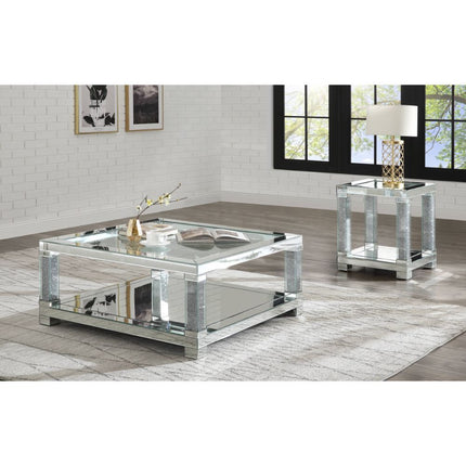 Noralie - Coffee Table - Mirrored & Faux Diamonds - Wood - Tony's Home Furnishings