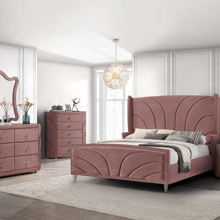 Salonia - Dresser - Pink Velvet - Tony's Home Furnishings