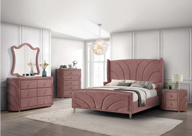 Salonia - Dresser - Pink Velvet - Tony's Home Furnishings