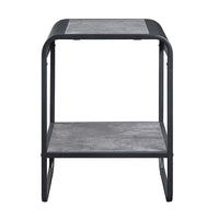 Thumbnail for Raziela - End Table - Concrete Gray & Black Finish - 21