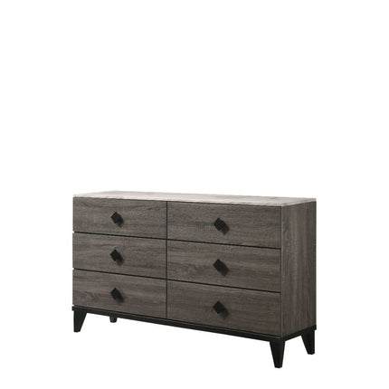 Avantika - Dresser - Faux Marble & Rustic Gray Oak - Tony's Home Furnishings