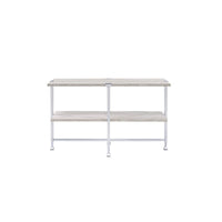 Brecon - Accent Table - White Oak & Chrome - Tony's Home Furnishings