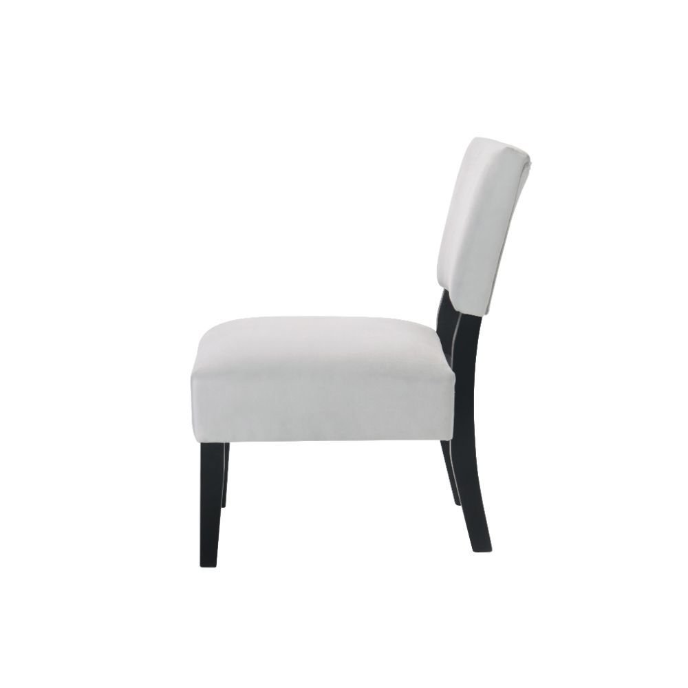 Bryson - Chair & Table - Dove Gray Velvet & Black - Tony's Home Furnishings