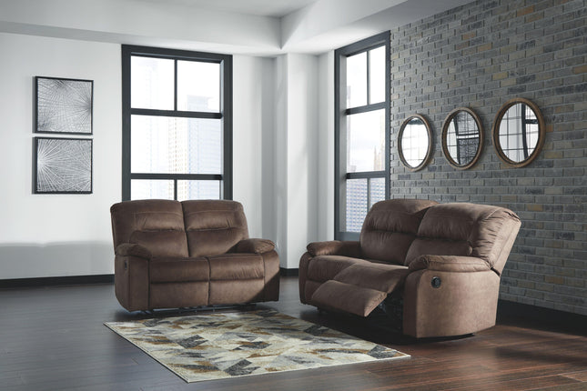 Bolzano - Coffee - 2 Pc. - Reclining Sofa, Loveseat Signature Design by Ashley® 