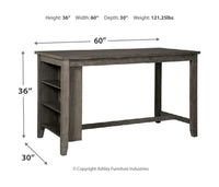 Thumbnail for Caitbrook - Rectangular Counter Table Set - Tony's Home Furnishings