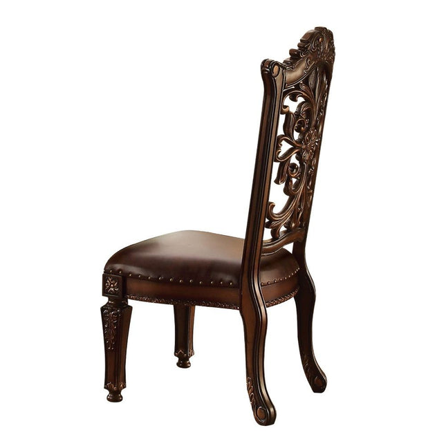 Vendome - Side Chair (Set of 2) - PU & Cherry - Wood - 48" - Tony's Home Furnishings