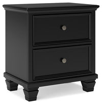 Thumbnail for Lanolee - Black - Two Drawer Nightstand Tony's Home Furnishings Furniture. Beds. Dressers. Sofas.
