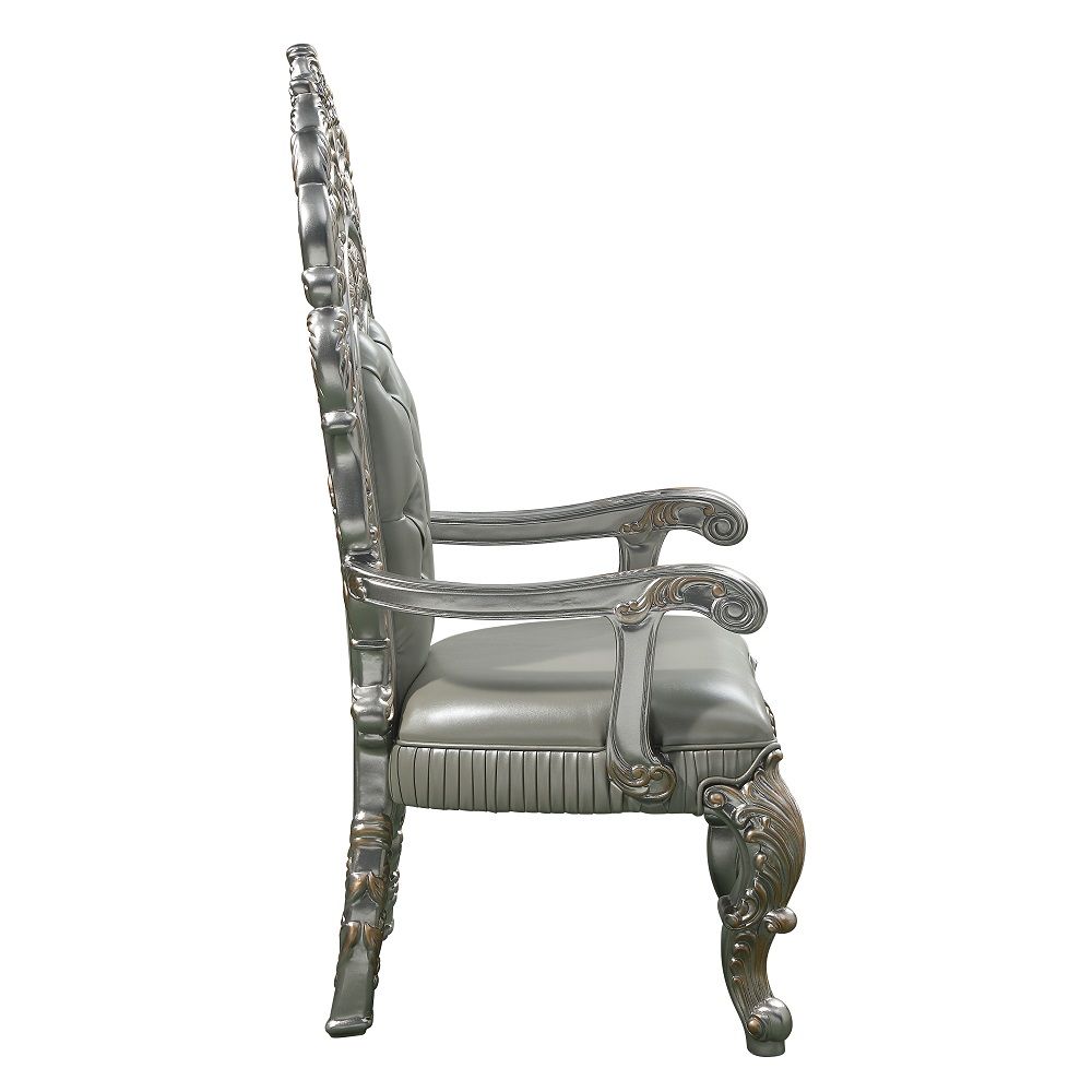 Sandoval - Arm Chair (Set of 2) - Beige PU & Champagne Finish - Tony's Home Furnishings