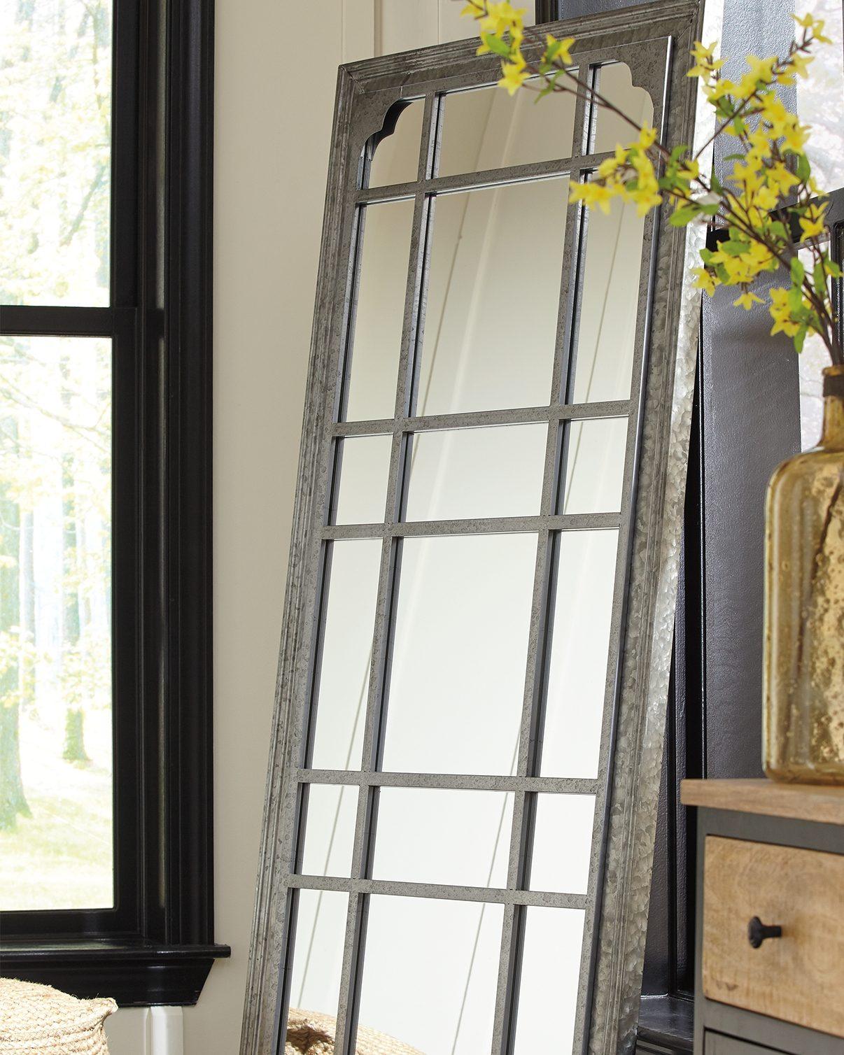 Remy - Antique Gray - Floor Mirror Tony's Home Furnishings Furniture. Beds. Dressers. Sofas.