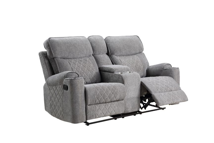 Aulada - Motion Loveseat w/Console and USB Port - Tony's Home Furnishings