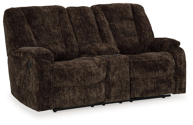 Soundwave - Reclining Loveseat W/Console - Tony's Home Furnishings