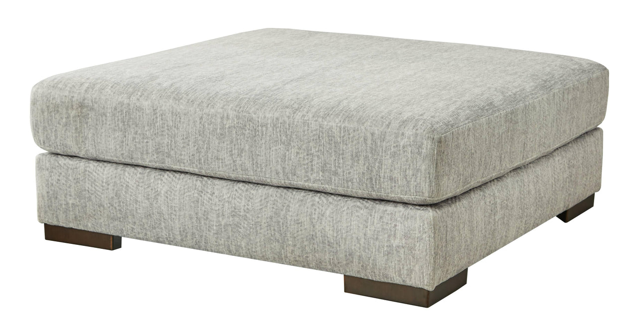 Regent Park - Pewter - Oversized Accent Ottoman Tony's Home Furnishings Furniture. Beds. Dressers. Sofas.