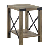 Thumbnail for Abiram - End Table - Rustic Oak Finish - Tony's Home Furnishings