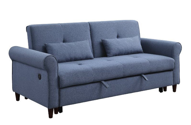 Nichelle - Futon - Blue Fabric - Tony's Home Furnishings