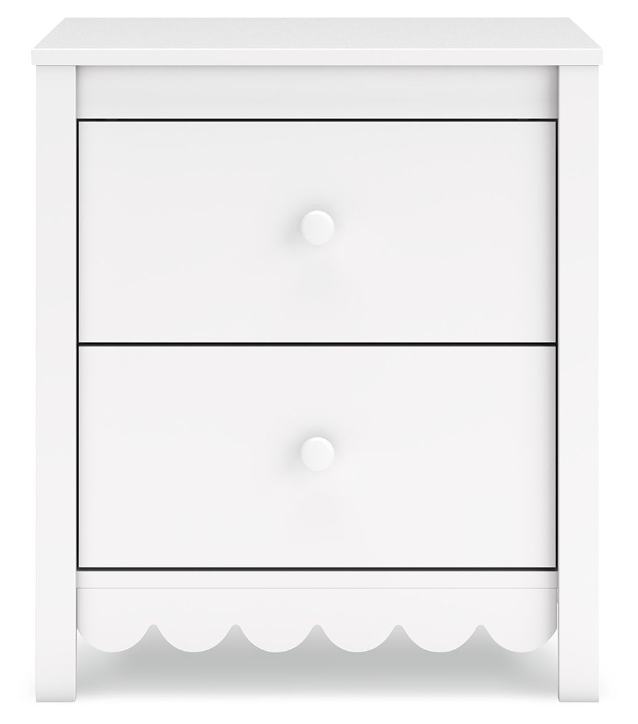 Hallityn - White - Two Drawer Night Stand - Tony's Home Furnishings