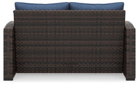 Thumbnail for Windglow - Blue / Brown - Loveseat With Cushion - Tony's Home Furnishings