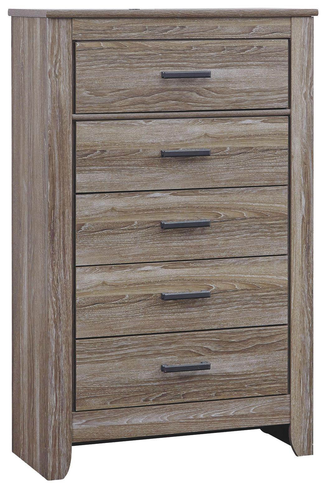 Zelen - Warm Gray - Five Drawer Chest Tony's Home Furnishings Furniture. Beds. Dressers. Sofas.