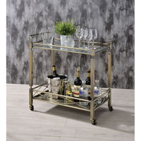 Thumbnail for Matiesen - Serving Cart - Antique Gold & Clear Glass - Tony's Home Furnishings
