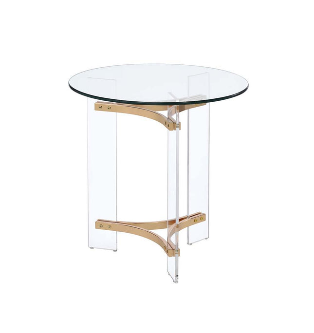 Sosi - End Table - Gold Finish - Tony's Home Furnishings