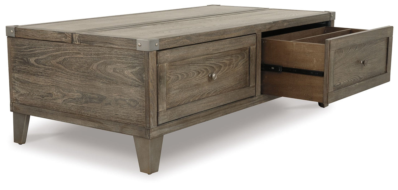 Chazney - Rustic Brown - Lift Top Cocktail Table Tony's Home Furnishings Furniture. Beds. Dressers. Sofas.