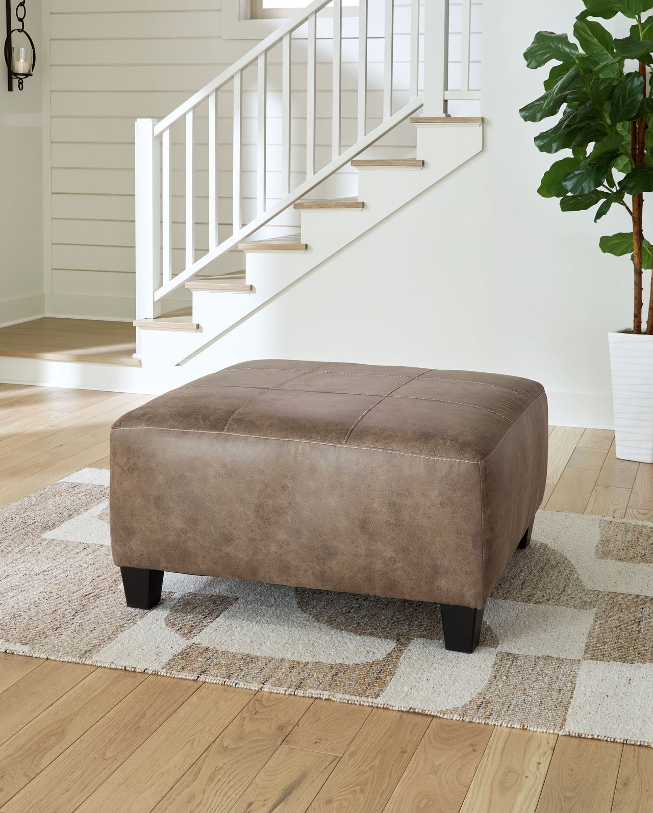 Navi - Fossil - Oversized Accent Ottoman - Tony's Home Furnishings