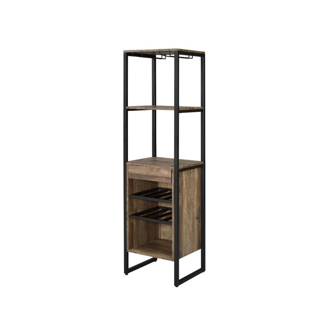 Narik - Wine Cabinet - Weathered Oak - Tony's Home Furnishings