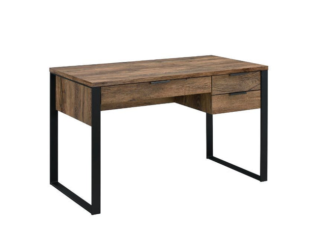 Aflo - Writing Desk - Weathered Oak & Black Finish - Tony's Home Furnishings