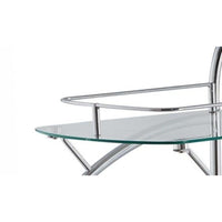 Thumbnail for Badin - Serving Cart - Chrome & Clear Glass - Tony's Home Furnishings