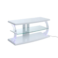 Thumbnail for Aileen - TV Stand - White & Clear Glass - Tony's Home Furnishings
