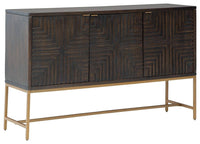 Thumbnail for Elinmore - Brown / Gold Finish - Accent Cabinet Tony's Home Furnishings Furniture. Beds. Dressers. Sofas.