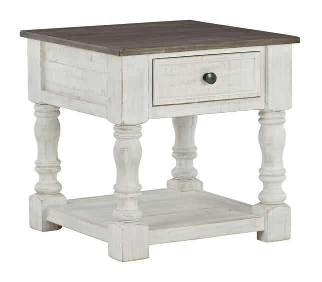 Havalance - White / Gray - Square End Table Signature Design by Ashley® Yakima WA