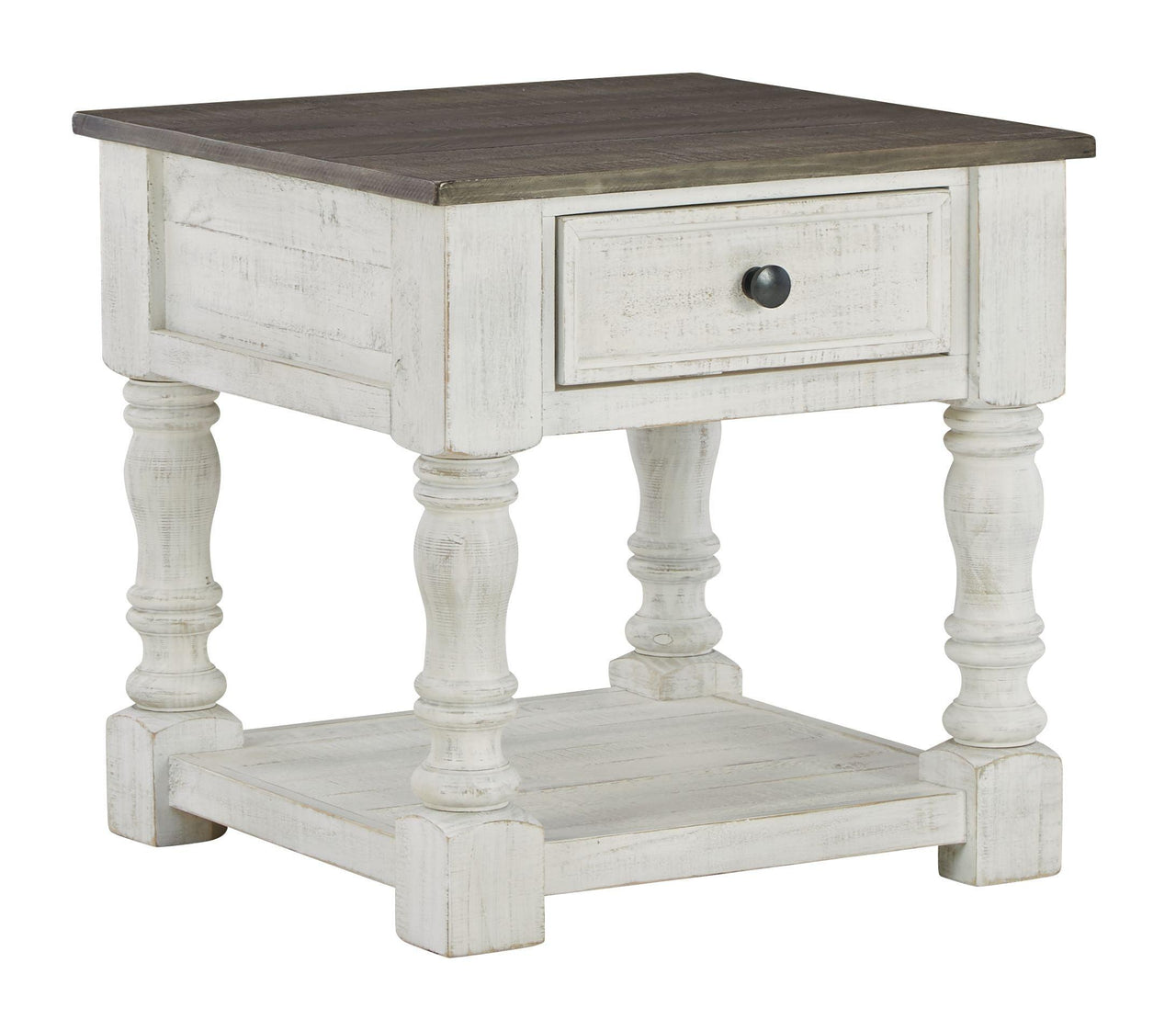 Havalance - White / Gray - Square End Table Tony's Home Furnishings Furniture. Beds. Dressers. Sofas.
