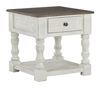 Thumbnail for Havalance - White / Gray - Square End Table Tony's Home Furnishings Furniture. Beds. Dressers. Sofas.