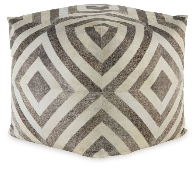 Hartselle - Brown - Pouf Signature Design by Ashley® 