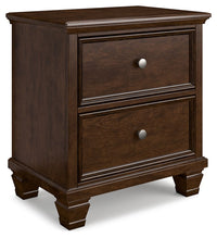 Thumbnail for Danabrin - Brown - Two Drawer Nightstand Tony's Home Furnishings Furniture. Beds. Dressers. Sofas.