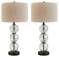 Thumbnail for Airbal - Clear / Black - Glass Table Lamp (Set of 2) - Tony's Home Furnishings
