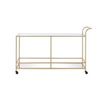 Thumbnail for Kenda - Serving Cart - Clear Glass, Mirrored & Gold - Tony's Home Furnishings