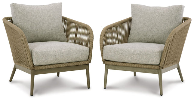 Swiss Valley - Beige - Lounge Chair W/Cushion (Set of 2) Signature Design by Ashley® 