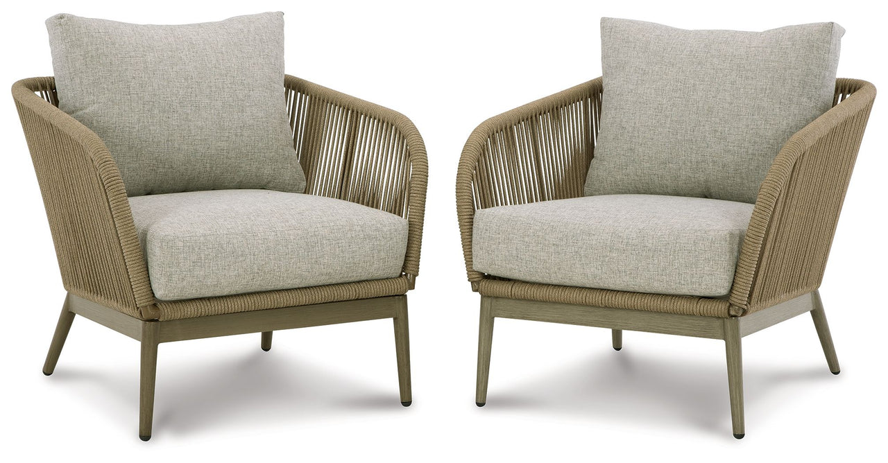 Swiss Valley - Beige - Lounge Chair W/Cushion (Set of 2) Tony's Home Furnishings Furniture. Beds. Dressers. Sofas.